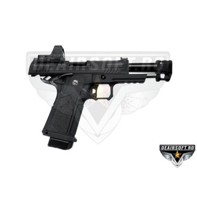 Pistol ARCTURUS Vanguard 4.3" Hi-Capa GBB cu glisieră și compensator pentru sistem optic