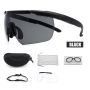Ochelari tactici cu lentile schimbabile - NEGRII (LENTILE negre, galbene si transparente) lentila 2.2mm grosime !