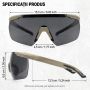 Ochelari tactici cu lentile schimbabile - NEGRII (LENTILE negre, galbene si transparente) lentila 2.2mm grosime !