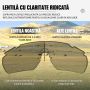 Ochelari tactici cu lentile schimbabile - NEGRII (LENTILE negre, galbene si transparente) lentila 2.2mm grosime !