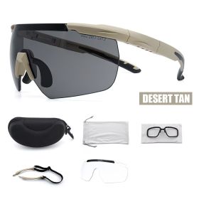 Ochelari tactici cu lentile schimbabile - TAN (LENTILE negre, galbene si transparente) lentila 2.2mm grosime !